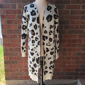 Chic Soul "Wild In Love" Open Front Long Cardigan, Sz. 1X